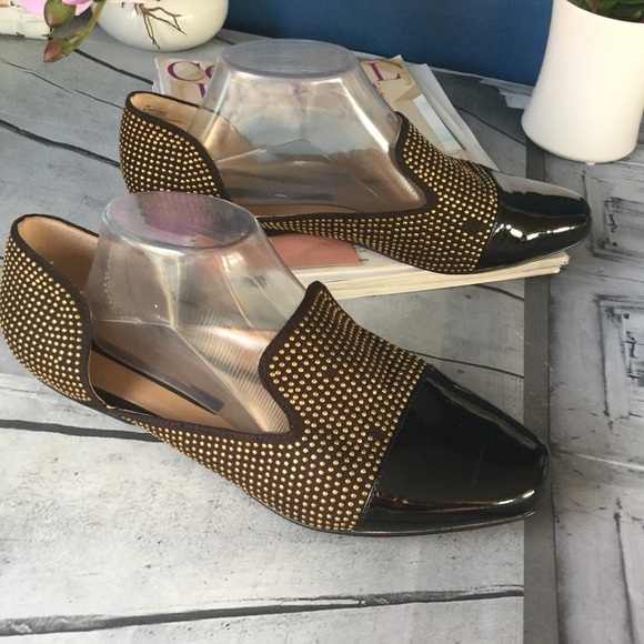 Black Studded Flats - Picture 1 of 6